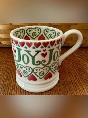 Emma Bridgewater Pottery JOY 1/2 pint Mug New condition, unused
